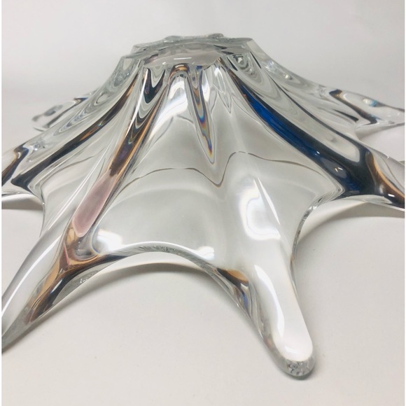 BACCARAT STELLA STARFISH LARGE DISH BOWL DISCONTINUED HEAVY BEAUTIFUL UNIQUE - Picture 4 of 13